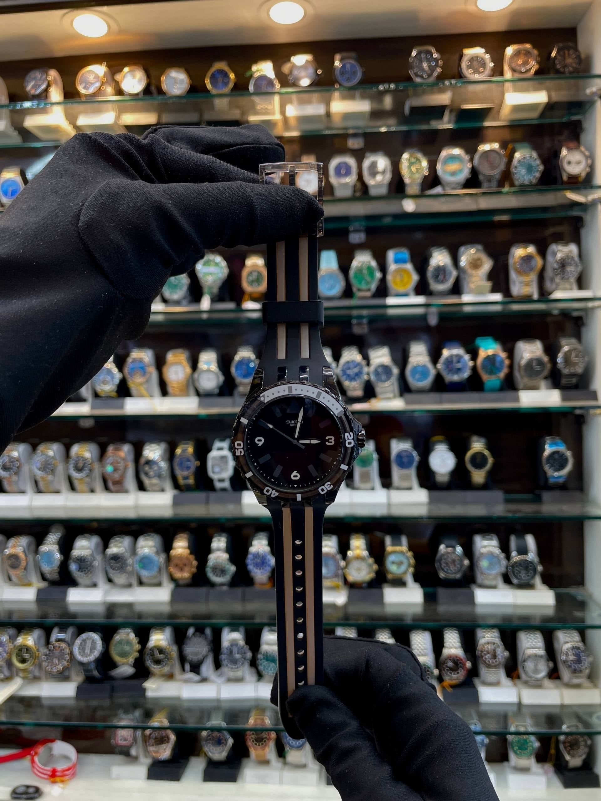 SWATCH BLUE FIRE 🔥 UNDER BUDGET WATCH ⌚ FOR MENS BLACK SEA