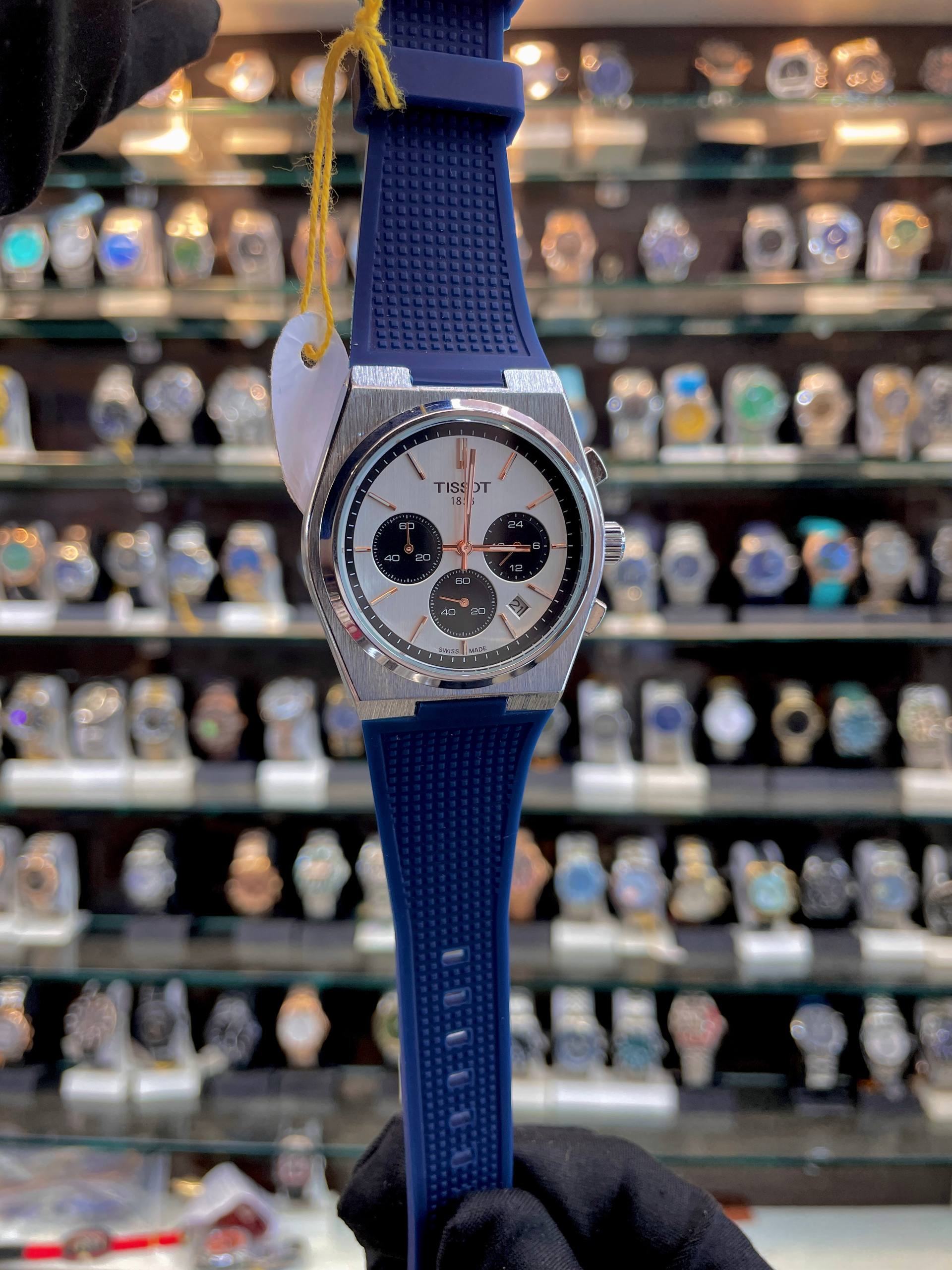 TISSOT PRX NOW IN CHRONOGRAPH SILICON BLUE 💙