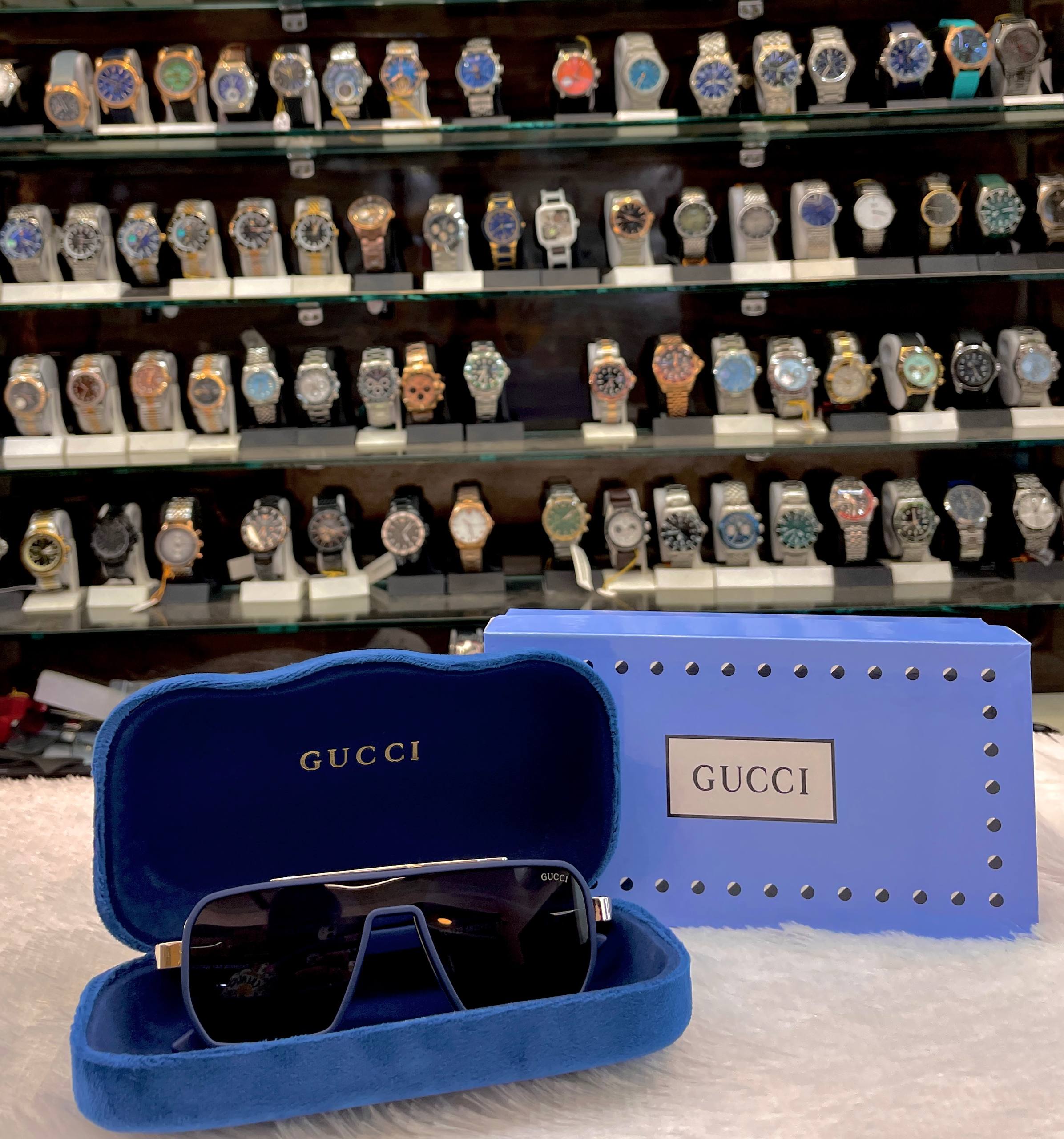 GUCCI SQUARE BLUE 🧊 GLASSES 🕶️ FOR MENS  🤩