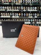 MONT BLANC WALLET IN FAUVE COLOR WITH AN EMBOSSED GEOMETRIC IN HEAVY QUALITY 💯