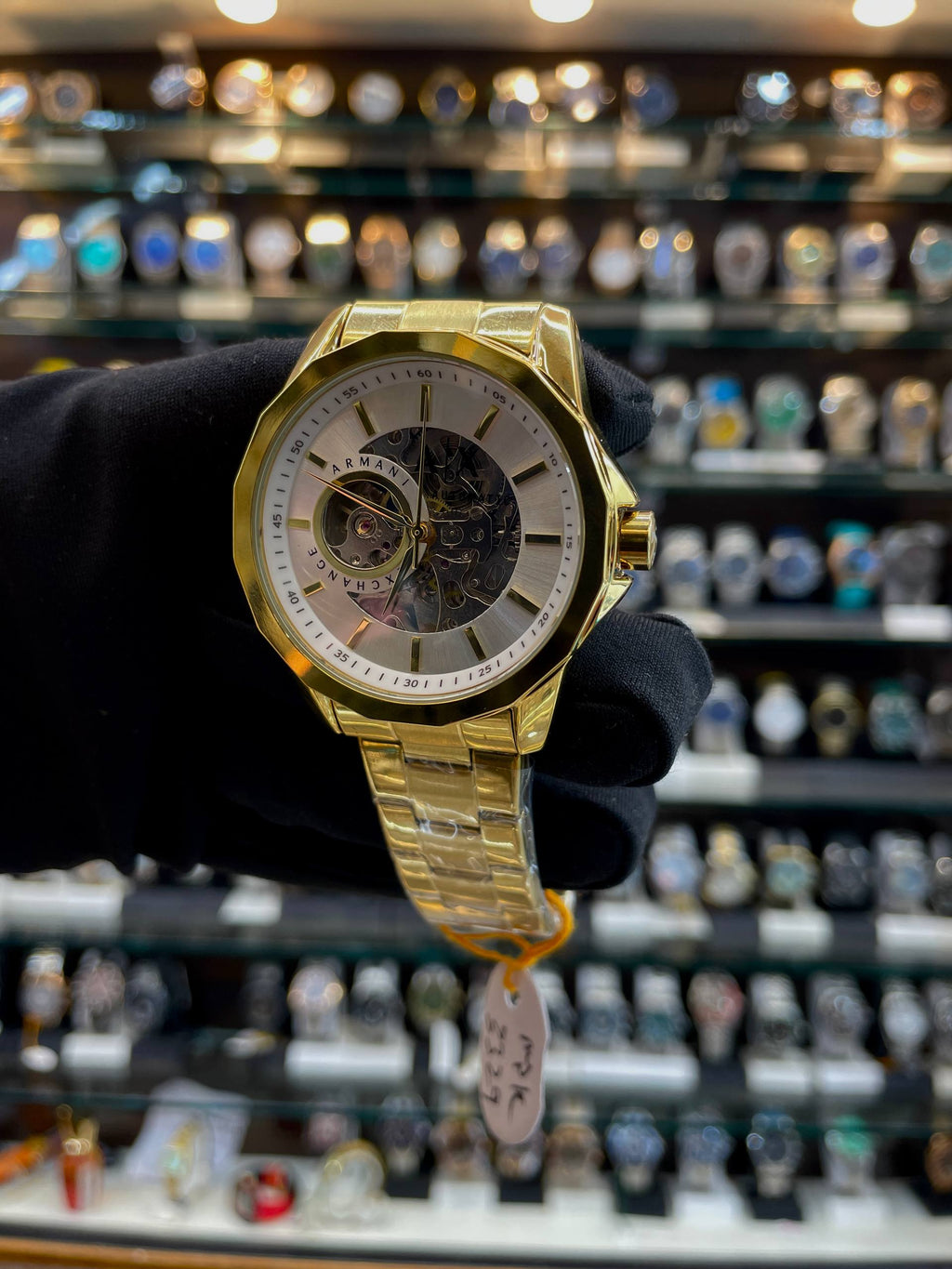 ARMANI EXCHANGE AUTOMATIC NOW IN GOLD  🥇 CHAIN