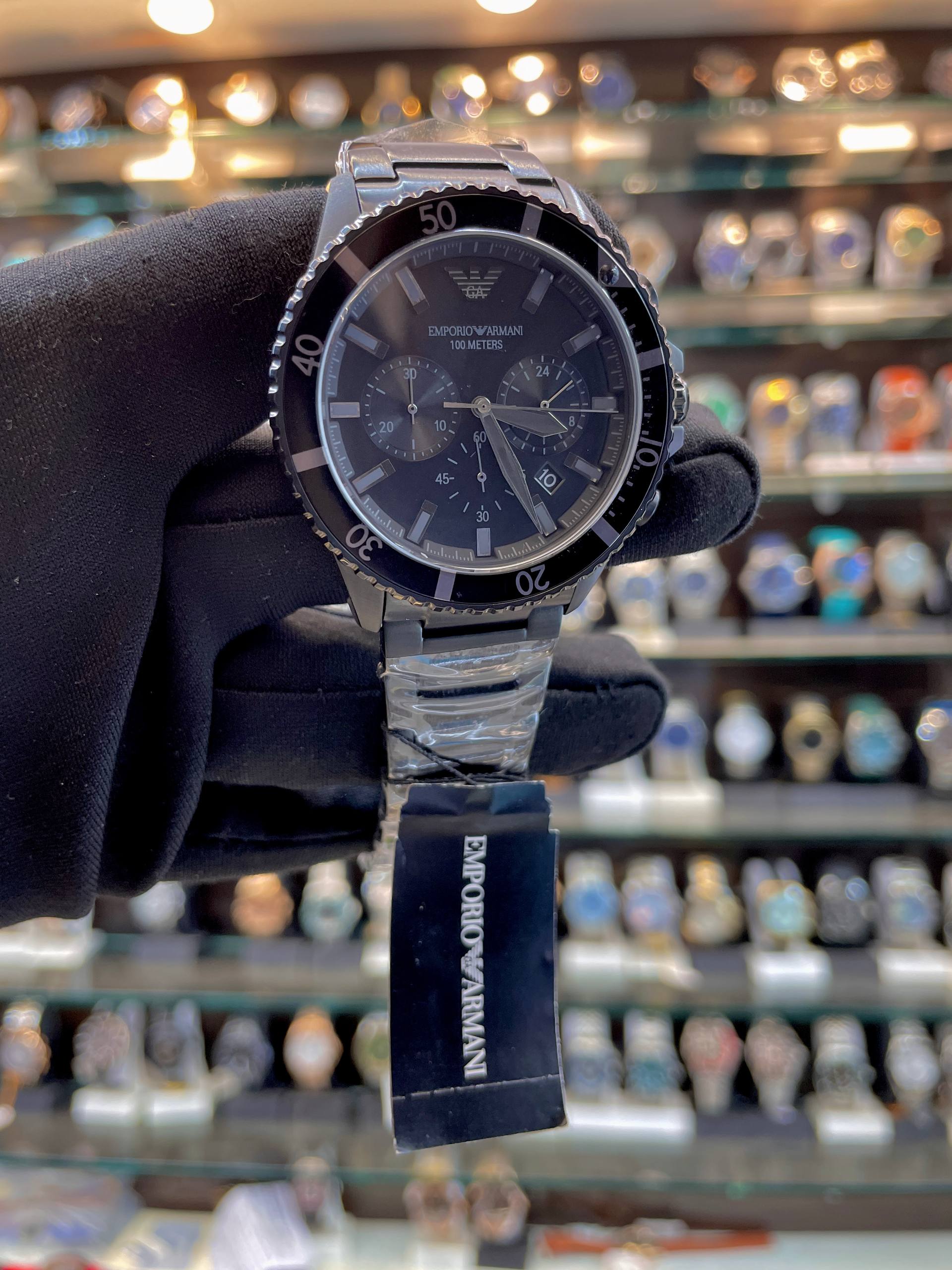 EMPORIO ARMANI ELEGANCE MEN'S WATCH AR11362 MASTER PIECE Z-BLACK 🖤