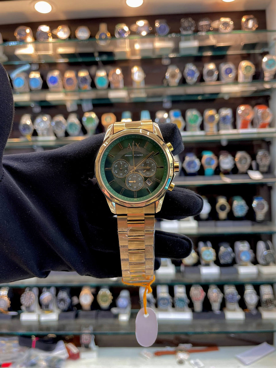 ARMANI EXCHANGE AX IN CHRONOGRAPH FOR MENS GREEN 💚 DIAL