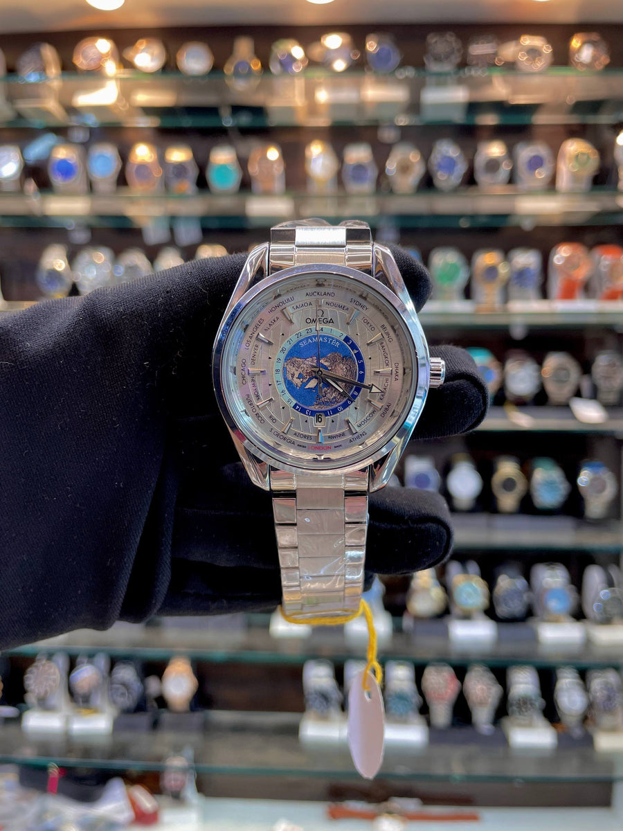 OMEGA SEAMSTER WORLD 🌍 TIME NOW IN BUDGET 😁 FOR MENS 👨 CHAIN WHITE 🤍