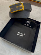 MONT BLANC TEXTURE STRAP GOLD METAL BUCKLE IN MASTER PIECE 🤩