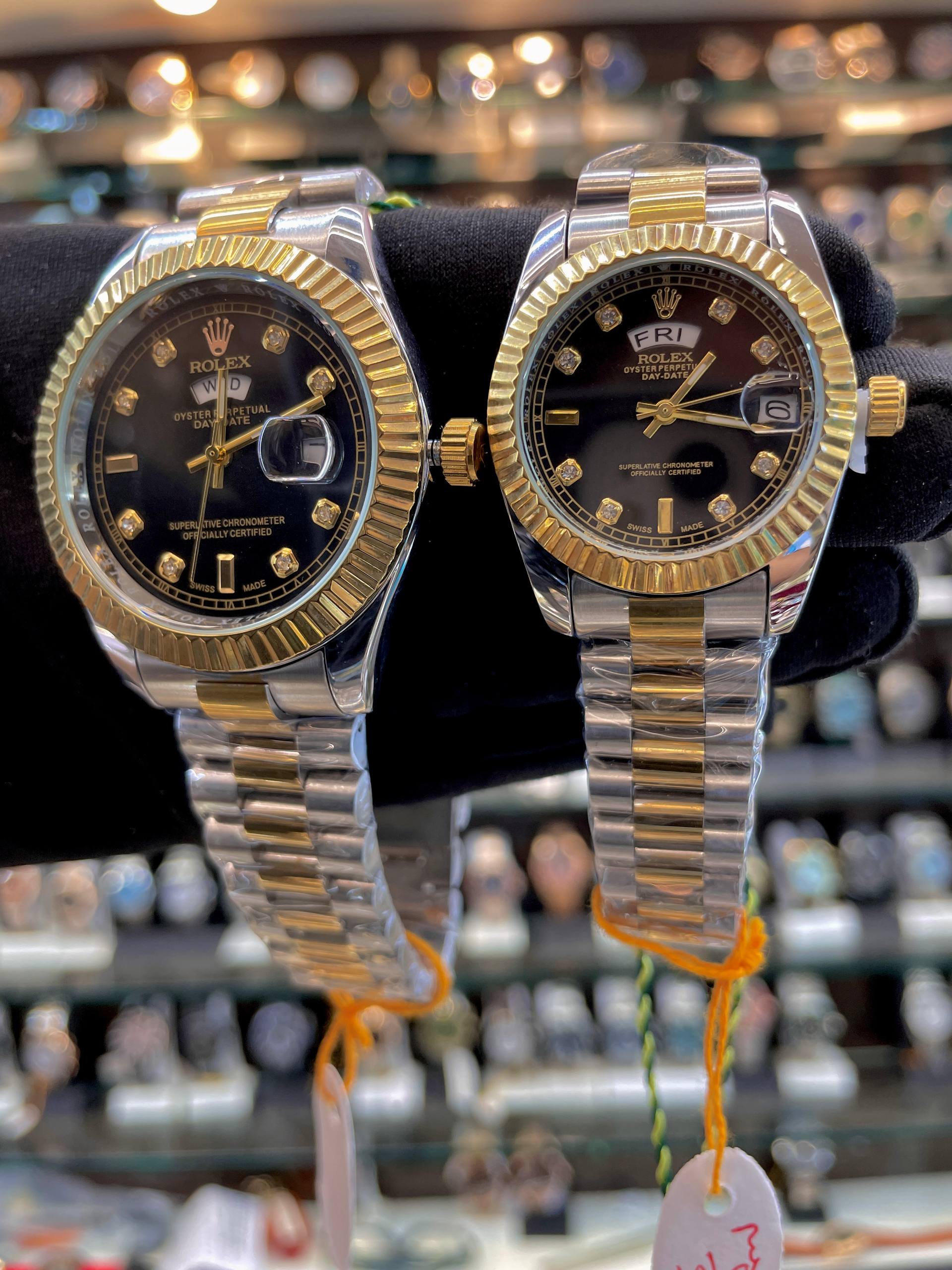 ROLEX DAY-DATE COUPLE SET 🤩  BLACK 🖤 DIAL
