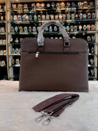 MONT BLANC LAPTOP BAG IN HEAVY QUALITY FLIP POCKET FOR MENS COFFEE BROWN 🤎 FRONT FLIP POCKET 🤩