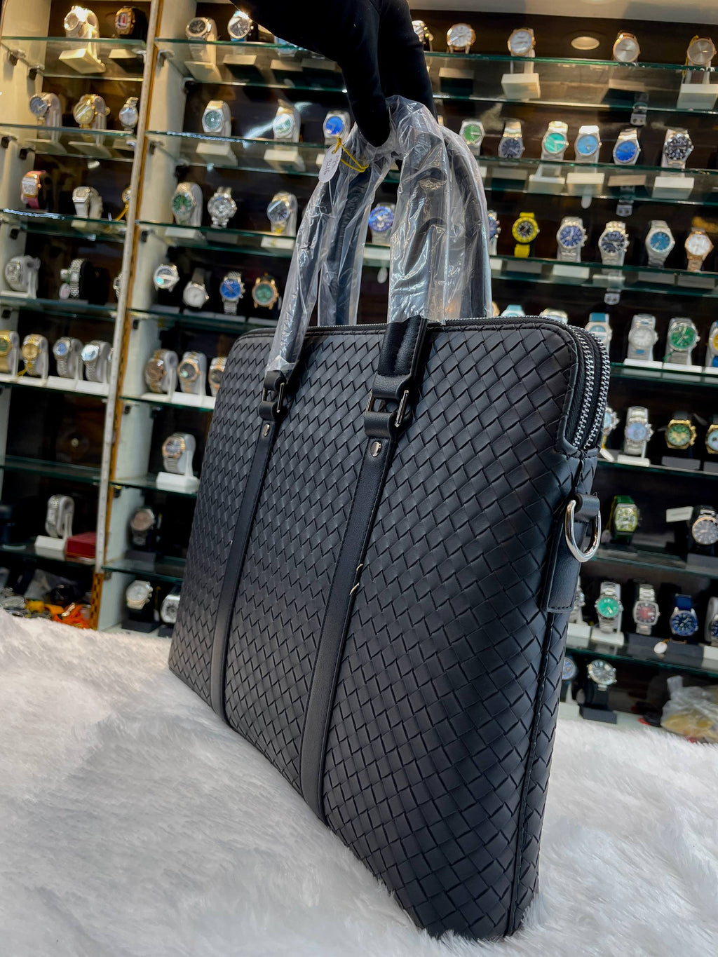 PREMIUM BLACK 🖤 TEXTURE BODY LAPTOP BAG IN MASTER PIECE 🤩