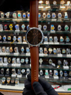ARMANI EXCHANGE  AX PLAIN DIAL 🤩 IN LEATHER BROWN 🤎 DIAL