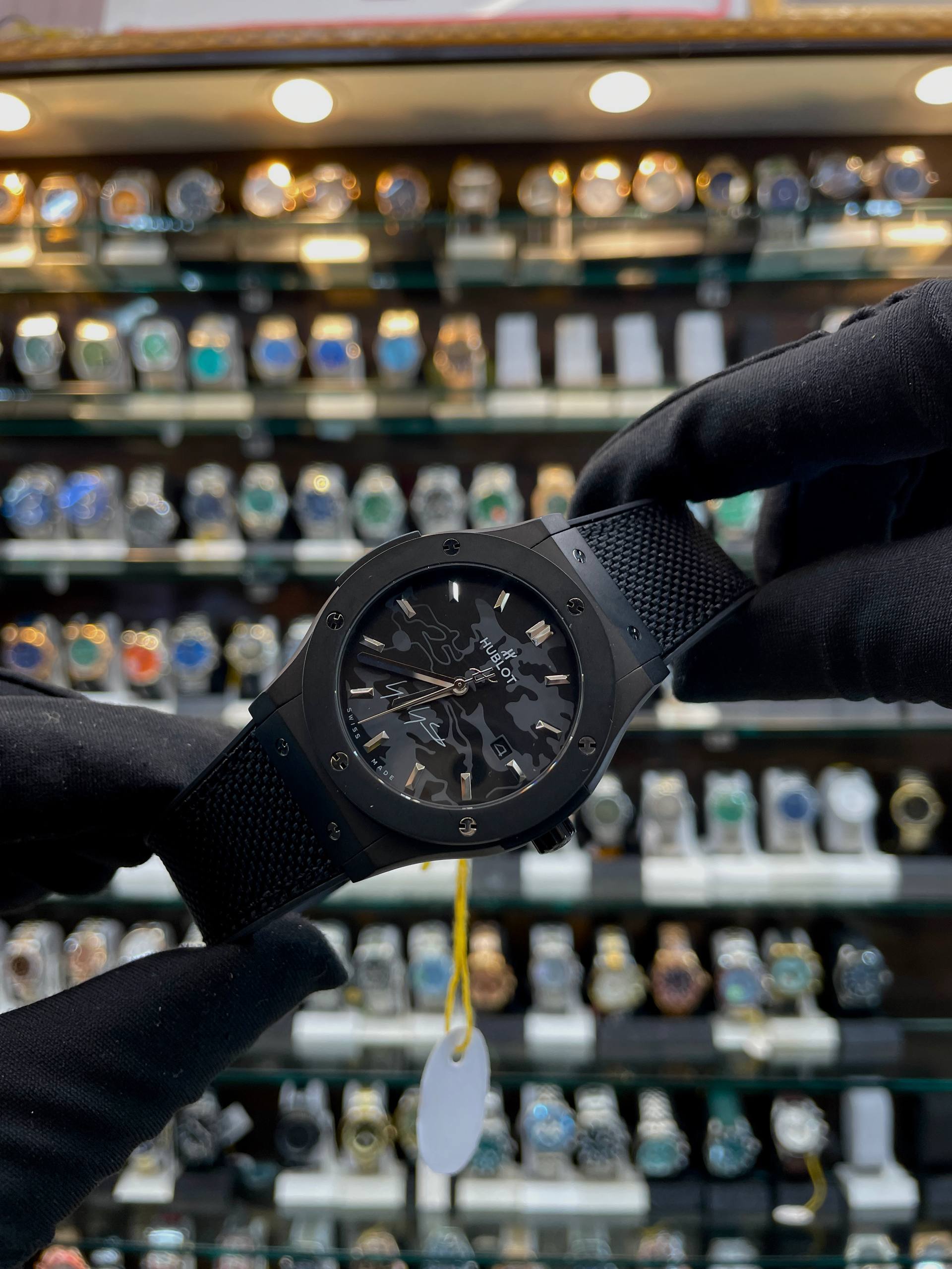 HUBLOT CLASSIC FUSION YOHJI YAMAMOTO ALL BLACK CAMO WATCH IN MASTER PIECE 🤩