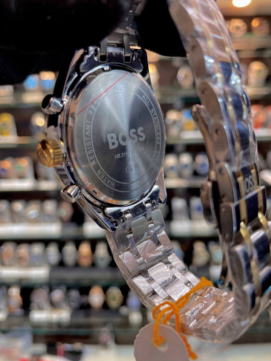 BOSS CHRONOGRAPH BLUE DIAL 💝 FOR MENS WHITE 🤍