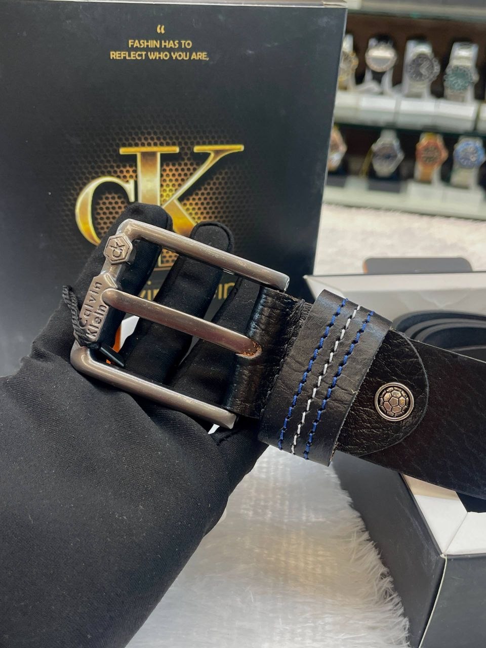 MONT BLANC BELT FOR MENS MASTER PIECE BLACK 🖤