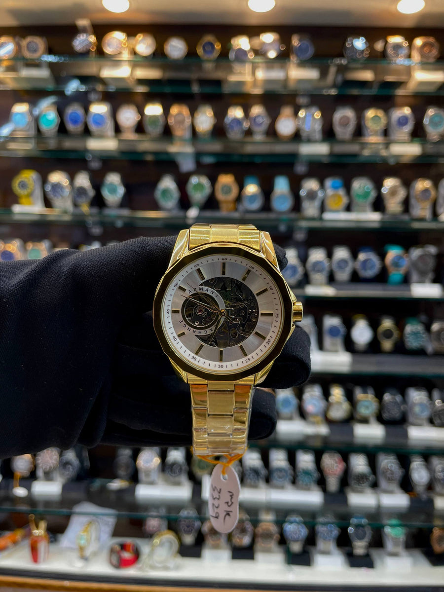 ARMANI EXCHANGE AUTOMATIC NOW IN GOLD  🥇 CHAIN