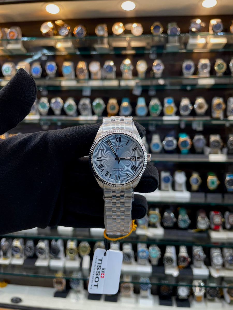 TISSOT BALLADE POWERMATIC 80 COSC WATCH IN MASTER PIECE 🤩 SKY BLUE 💙