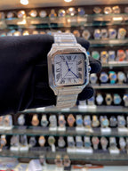 SANTOS DE CARTIER WATCH WITH WHITE 🤍 DIAL 💗 IN METAL BODY