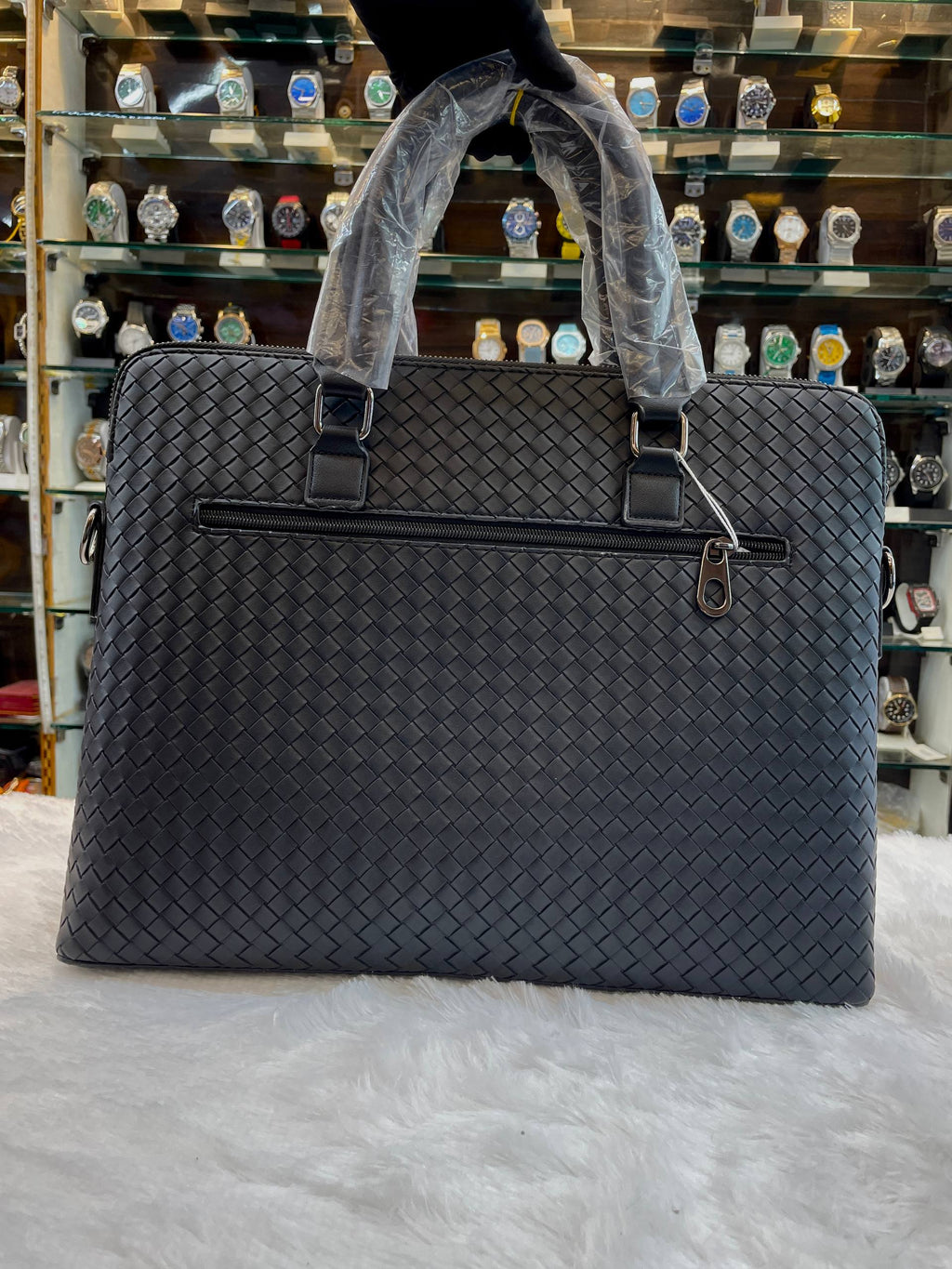 PREMIUM BLACK 🖤 TEXTURE BODY LAPTOP BAG IN MASTER PIECE 🤩