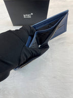 MONT BLANC WESTSIDE LEATHER IN NAVY BLUE 💙 TEXTURE IN HEAVY QUALITY 💯