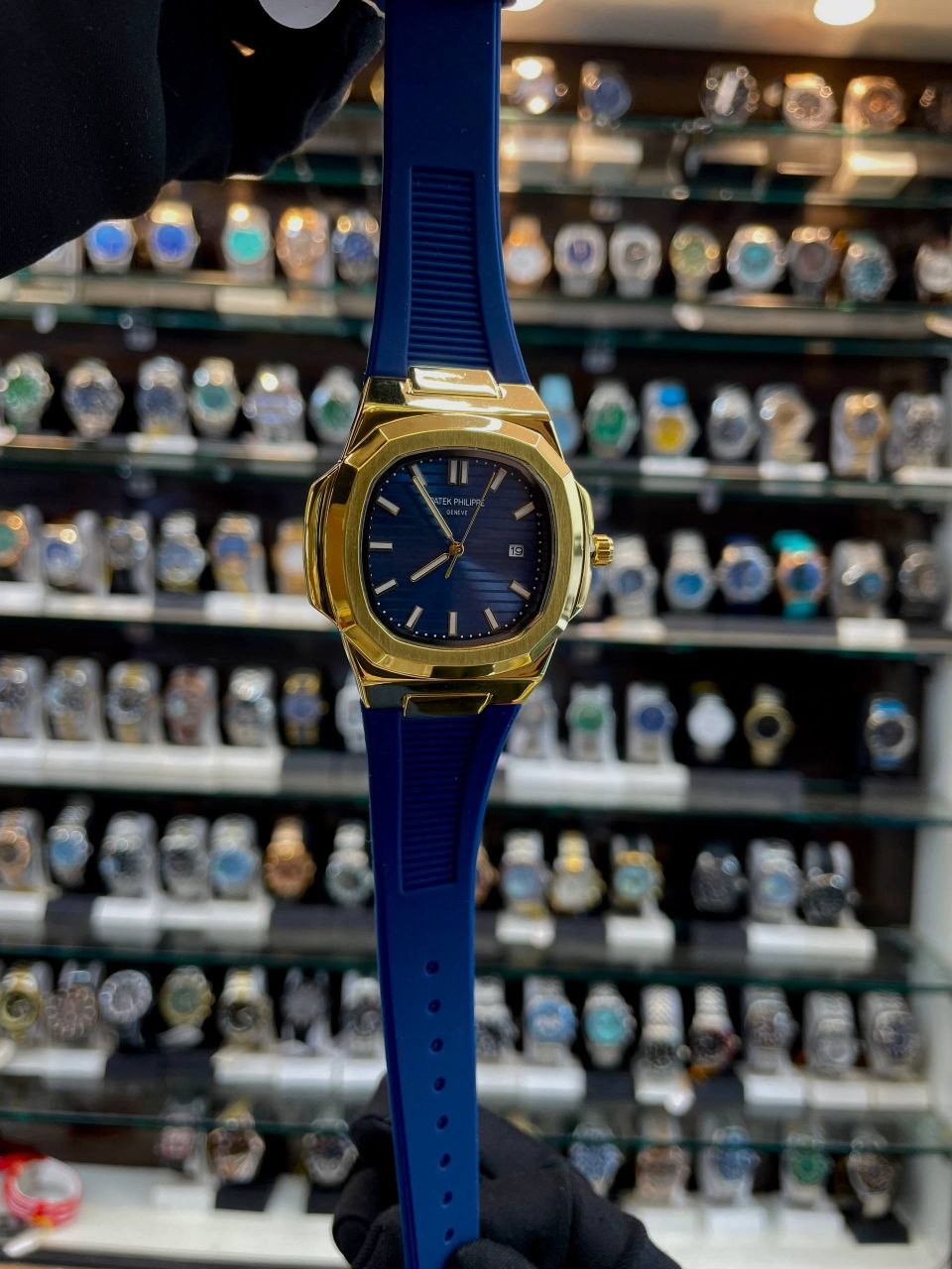 PATEK PHILIPPE NOW IN SLIM BODY FOR MENS GREEN BLUE 🔵