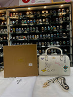COACH ROWAN SATCHEL BAG FEATURING A UNIQUE SKETCH PRINT  IN MASTER PIECE