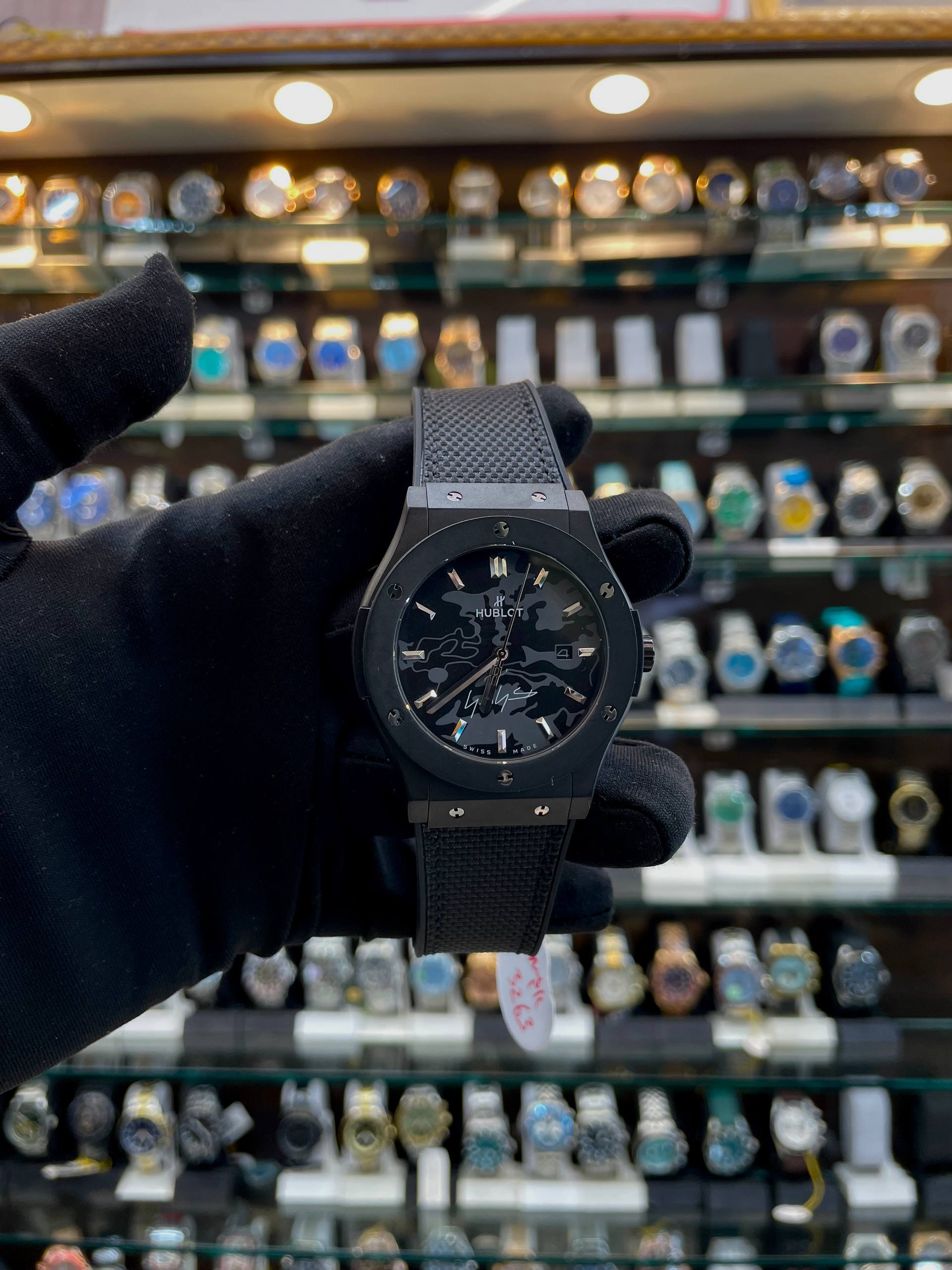 HUBLOT CLASSIC FUSION YOHJI YAMAMOTO ALL BLACK CAMO WATCH IN MASTER PIECE 🤩