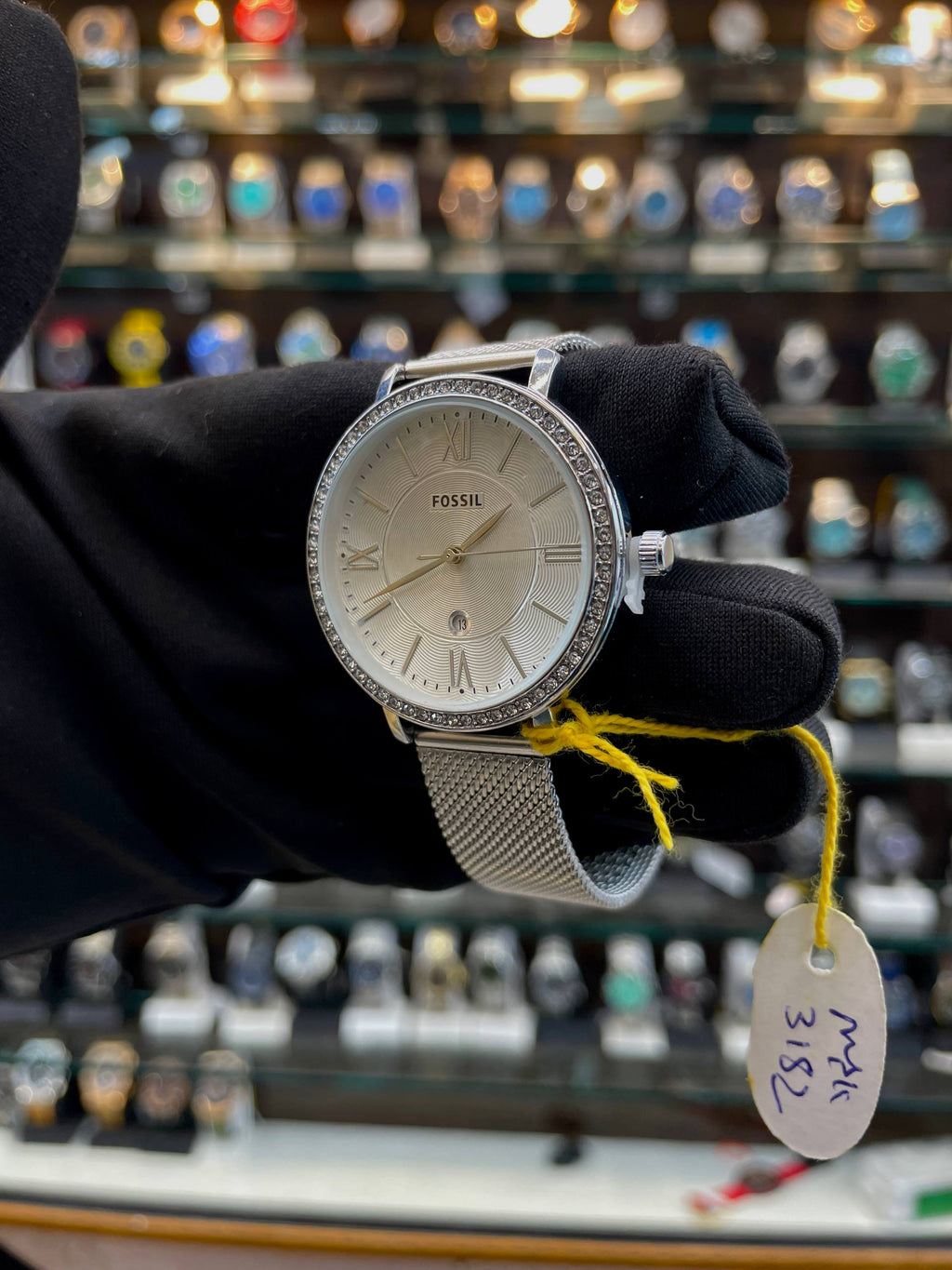FOSSIL GIRLS WATCH ⌚ SLIM STRAP WHITE 🤍 DIAL