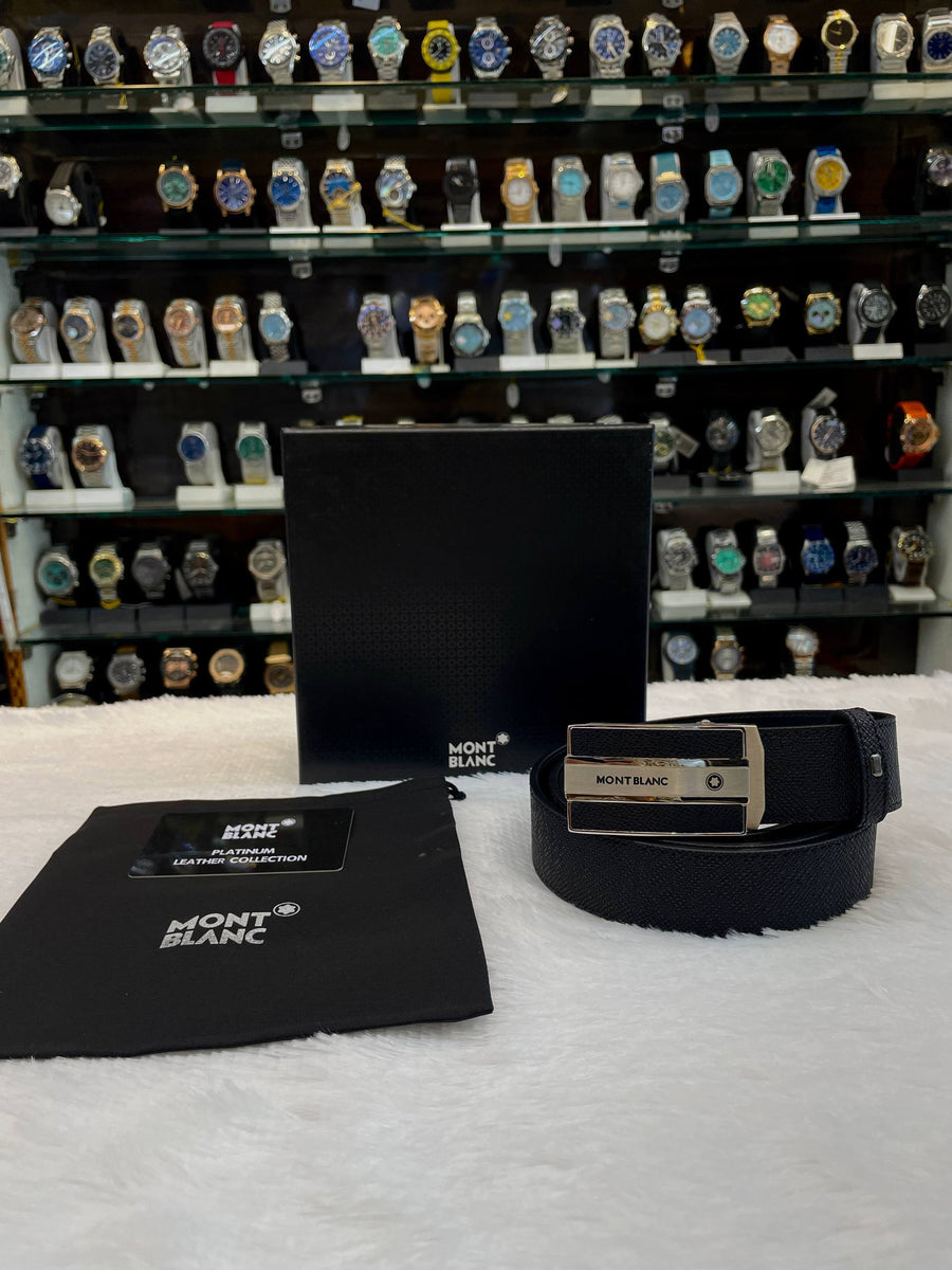 MONT BLANC BELT TEXTURE LEATHER IN MASTER PIECE 🤩
