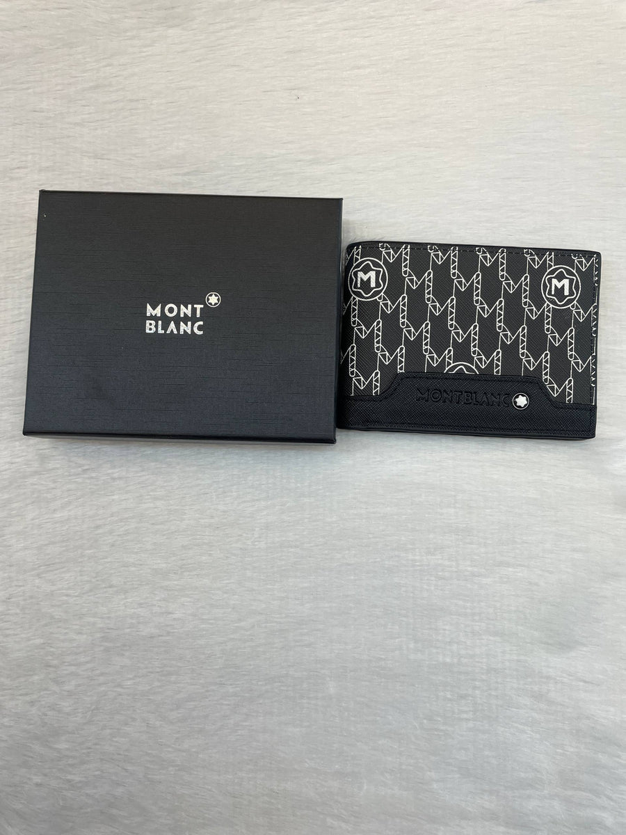 MONT BLANC FROM M_GRAM WALLET BLACK 🖤 TEXTURE IN HEAVY QUALITY 💯