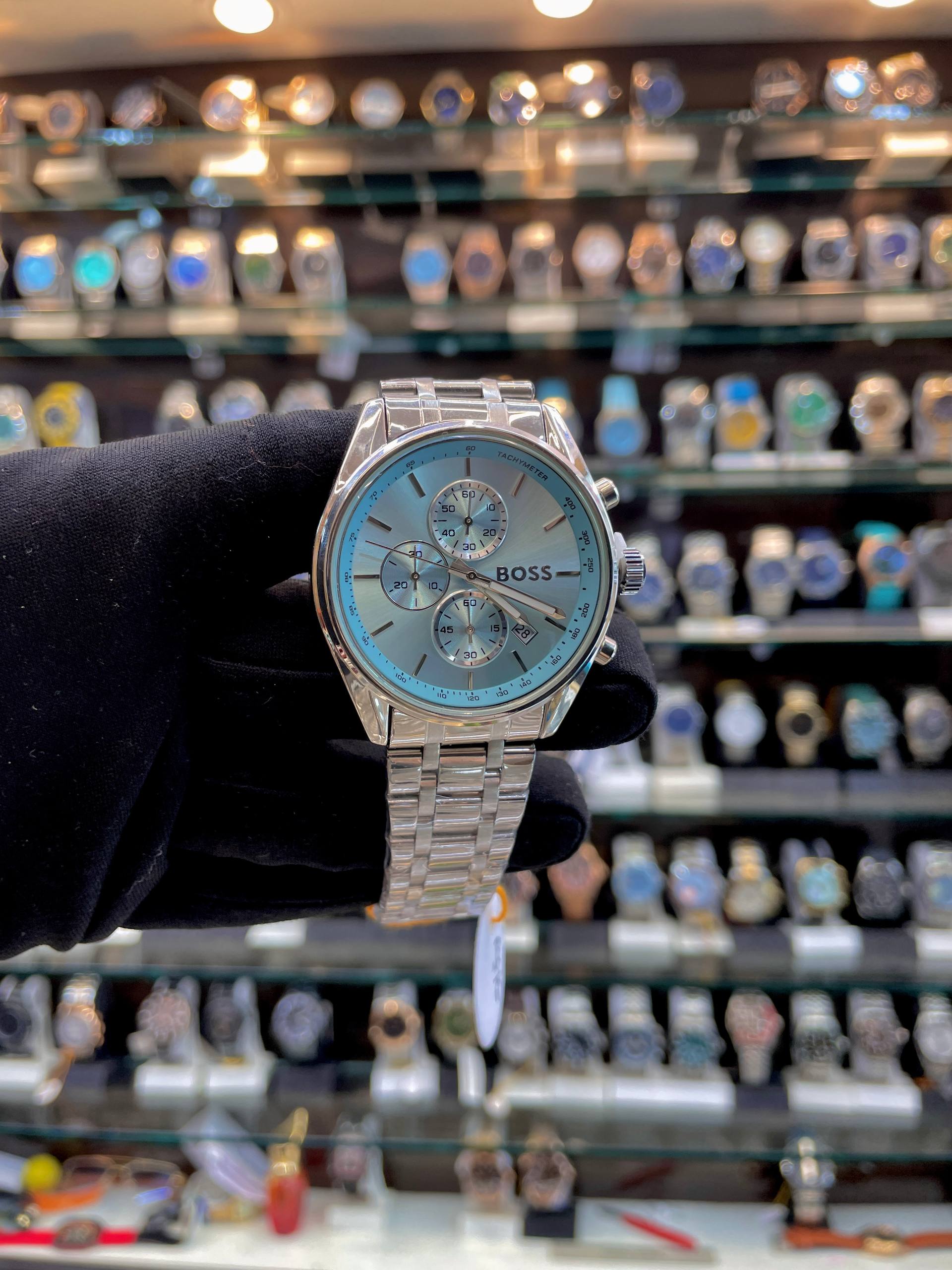 BOSS CHRONOGRAPH BLUE DIAL 💙 FOR MENS