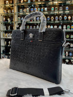 VERSACE MEDUSA EMBOSSED BLACK LAPTOP BAG IN MASTER PIECE 🔥