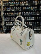 COACH ROWAN SATCHEL BAG FEATURING A UNIQUE SKETCH PRINT  IN MASTER PIECE