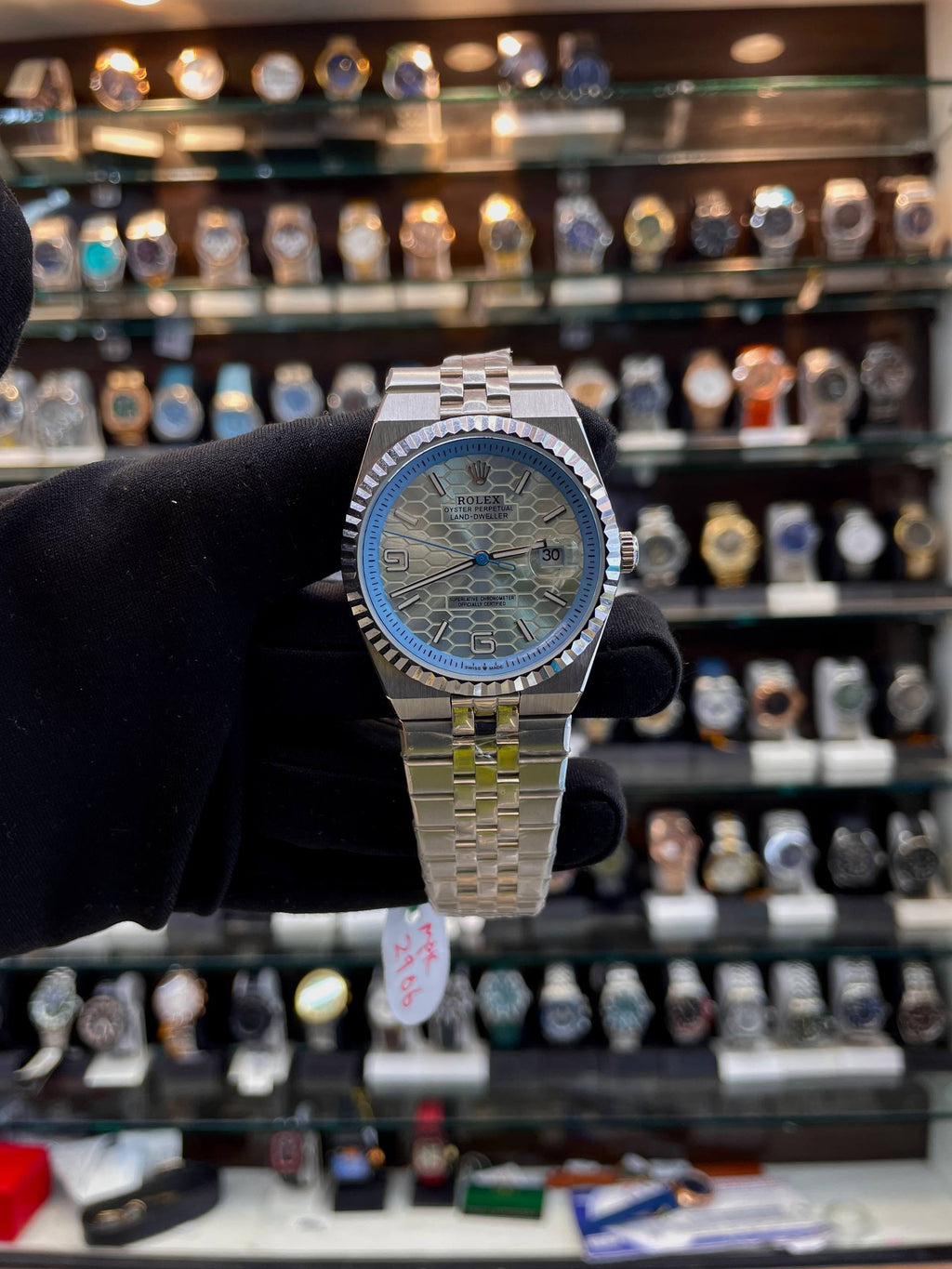 ROLEX LAND DWELLER IN AUTOMATIC JAPAN MOVT FOR MENS BLUE 🩵