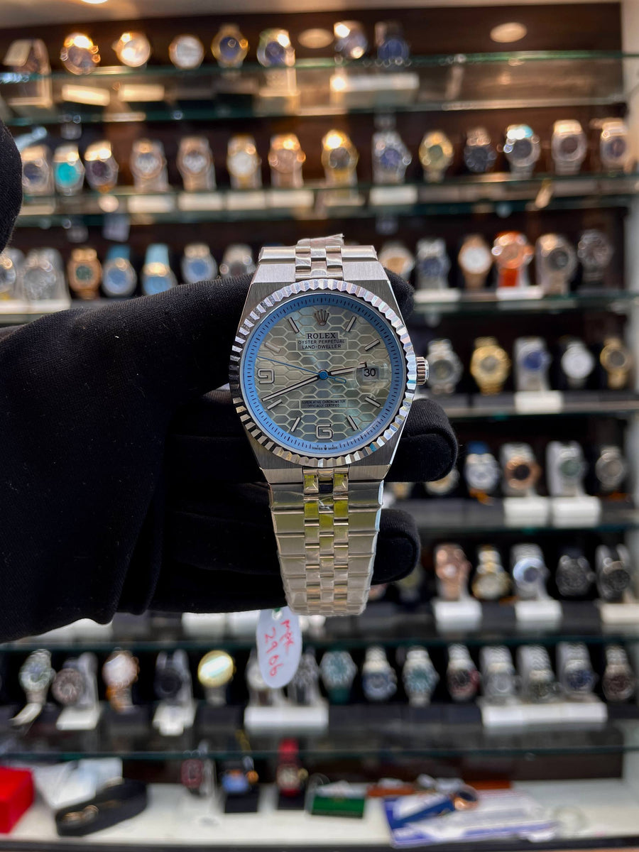 ROLEX LAND DWELLER IN AUTOMATIC JAPAN MOVT FOR MENS BLUE 🩵