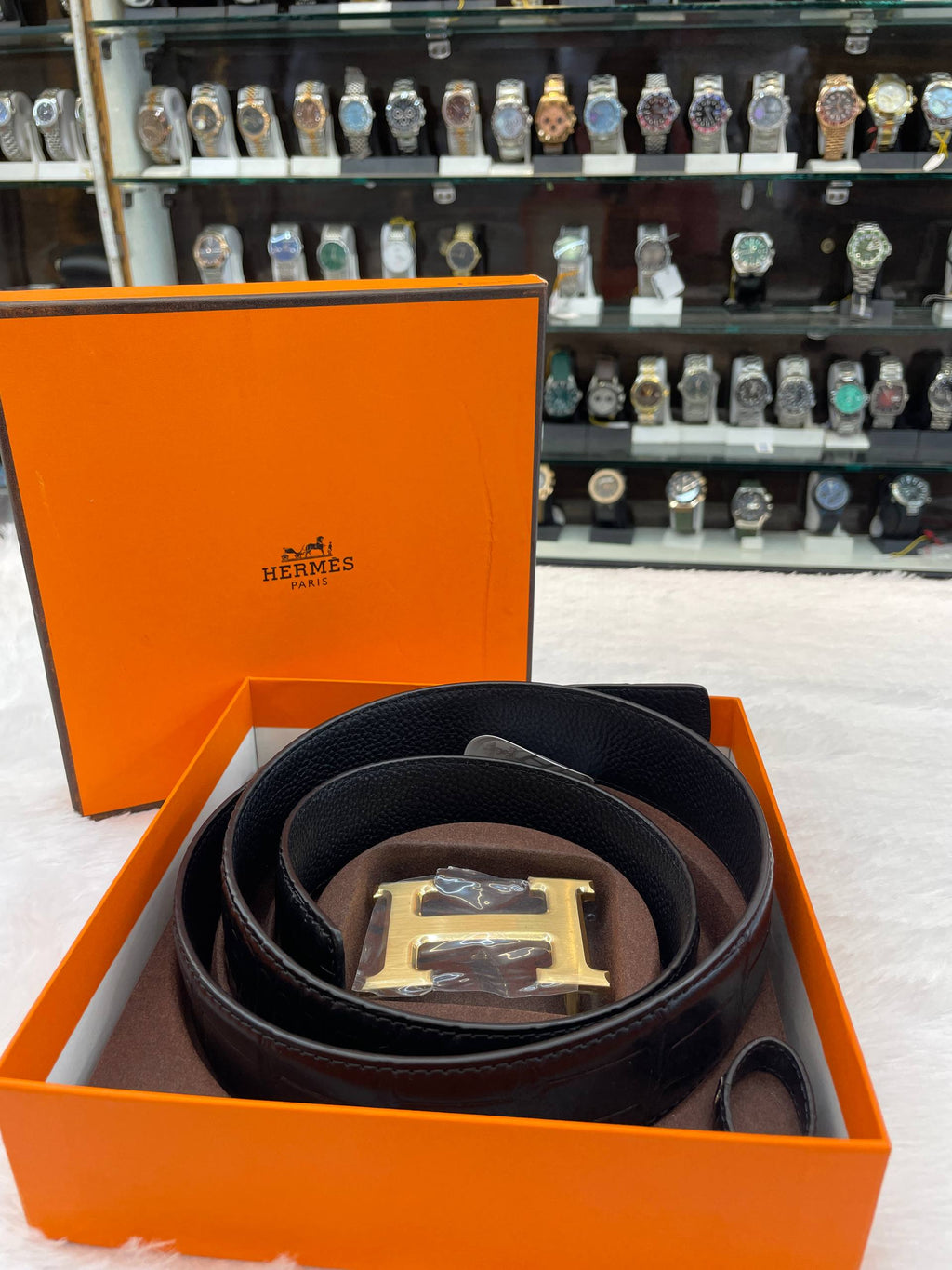 HERMES CONSTANCE BELT CROCODILE LEATHER FOR MENS IN HEAVY QUALITY 💯