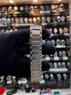 Emporio Armani green dial men's watch strap view