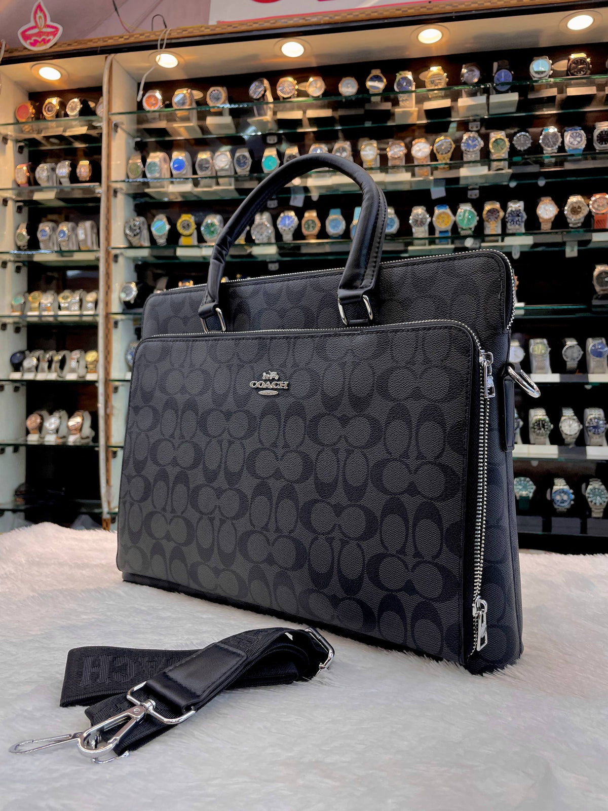 COACH MONOGRAM LAPTOP BAG BROWN 🤎 IN HEAVY QUALITY 💯