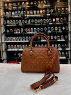 COACH MINI ROWAN CROSSBODY BAG IN BLOCKED SIGNATURE LEATHER BROWN 🤎