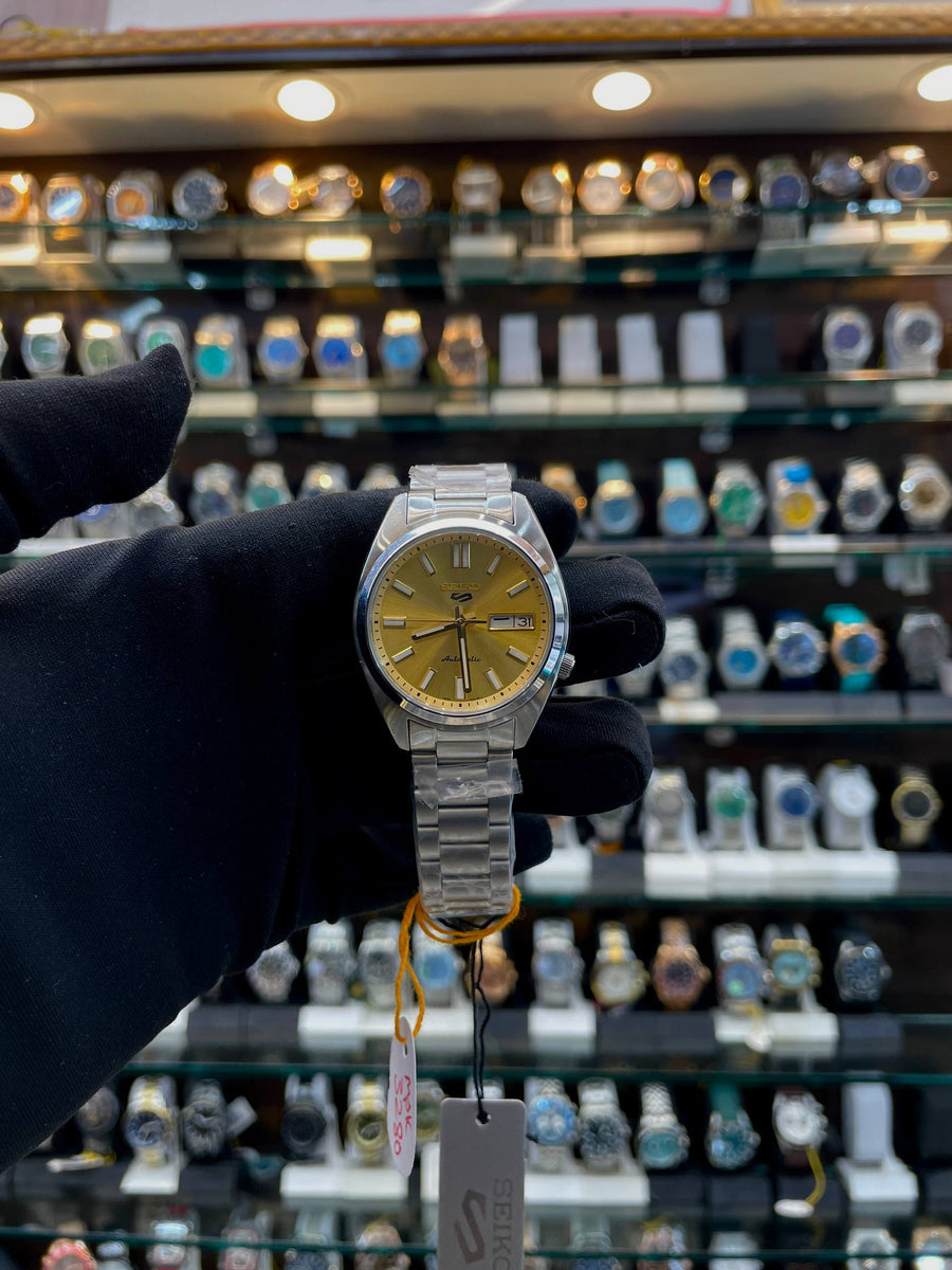 SEIKO 5 SPORTS SRPL59K1 WATCH IN GOLD 🥇 DIAL 💗 MASTER PIECE 🤩