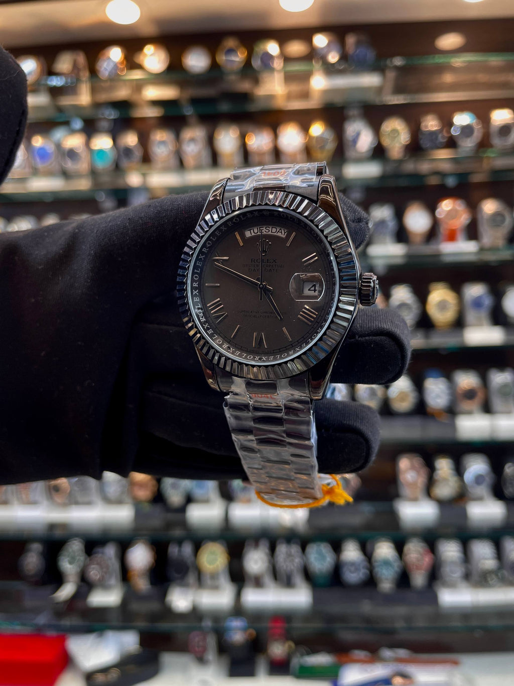 ROLEX DAY-DATE ARABIC DIAL IN AUTOMATIC ⚙️ FOR MENS FULL BLACK 🖤