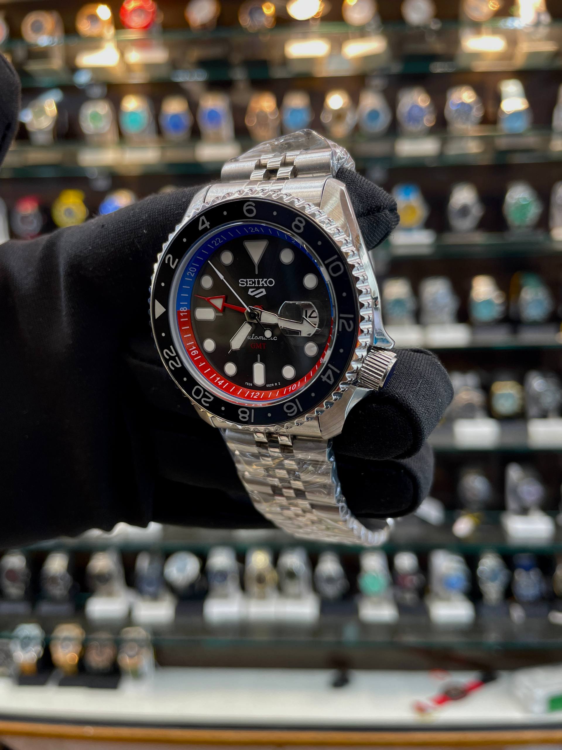 SEIKO SSK035K1 5 SPORTS SKX GMT AUTOMATIC WATCH IN MASTER PIECE 🤩 CHARCOAL