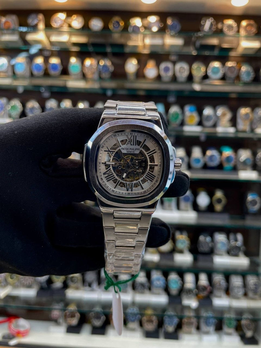 PATEK PHILLIPE AUTOMATIC NOW IN TRANSPARENT DIAL 💗WHITE 🤍