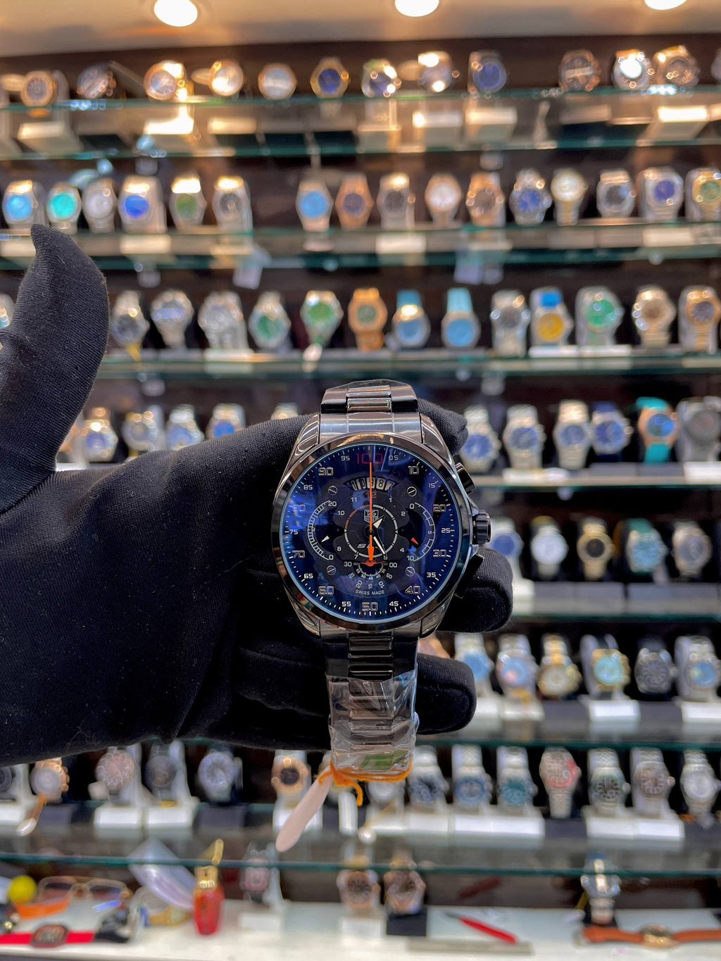 TAG HEUER MERCEDES BENZ SLS UNDER BUDGET FOR MENS FULL BLACK 🖤