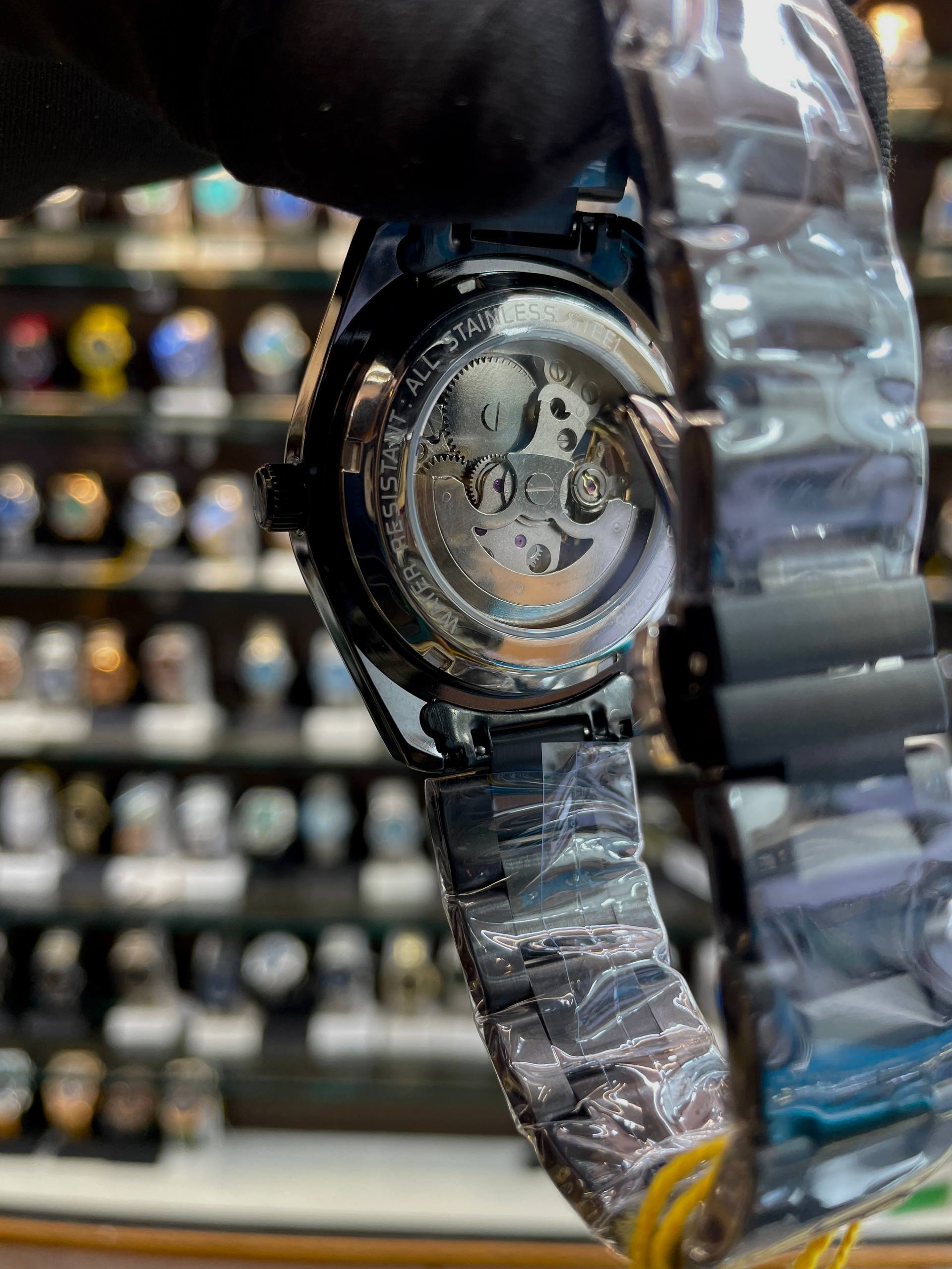 ORIENT TRANSPARENT NOW IN AUTOMATIC ⚙️ FOR MENS FULL BLACK 🖤