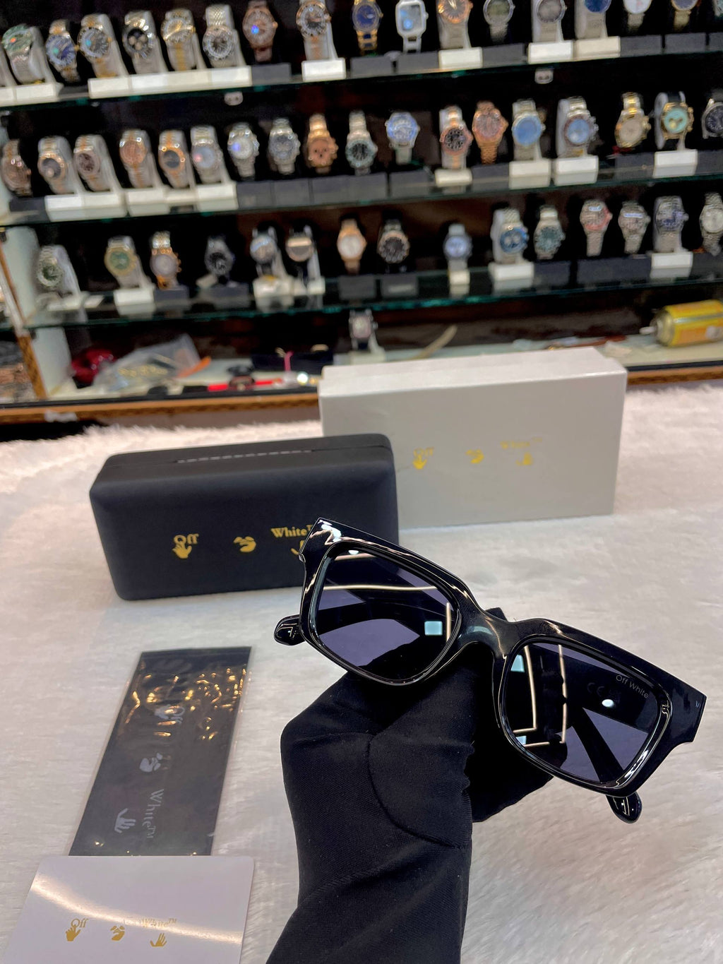 OFF-WHITE VIRGIL RECTANGLE-FRAME SUNGLASSES FOR MENS