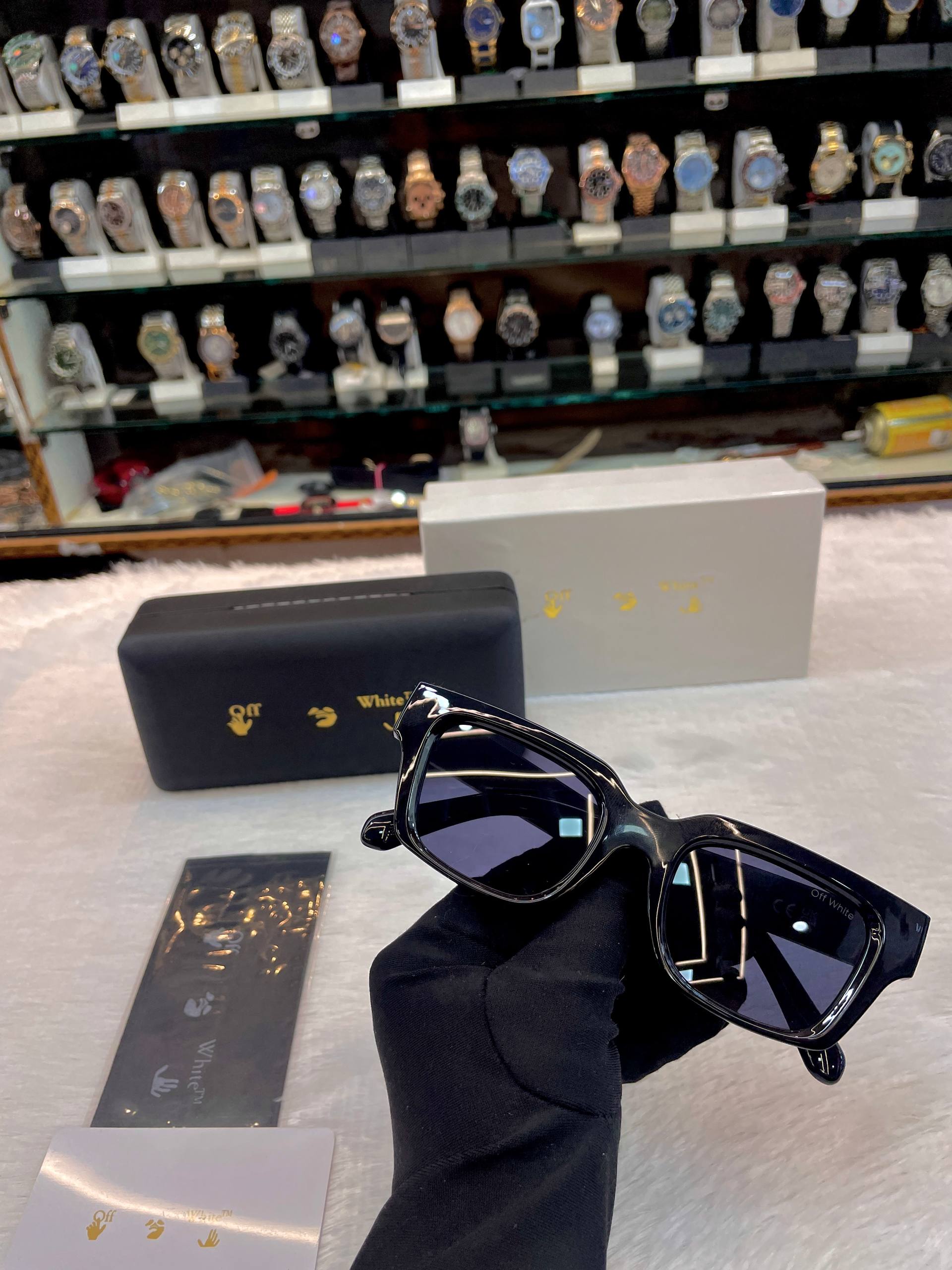 OFF-WHITE VIRGIL RECTANGLE-FRAME SUNGLASSES FOR MENS