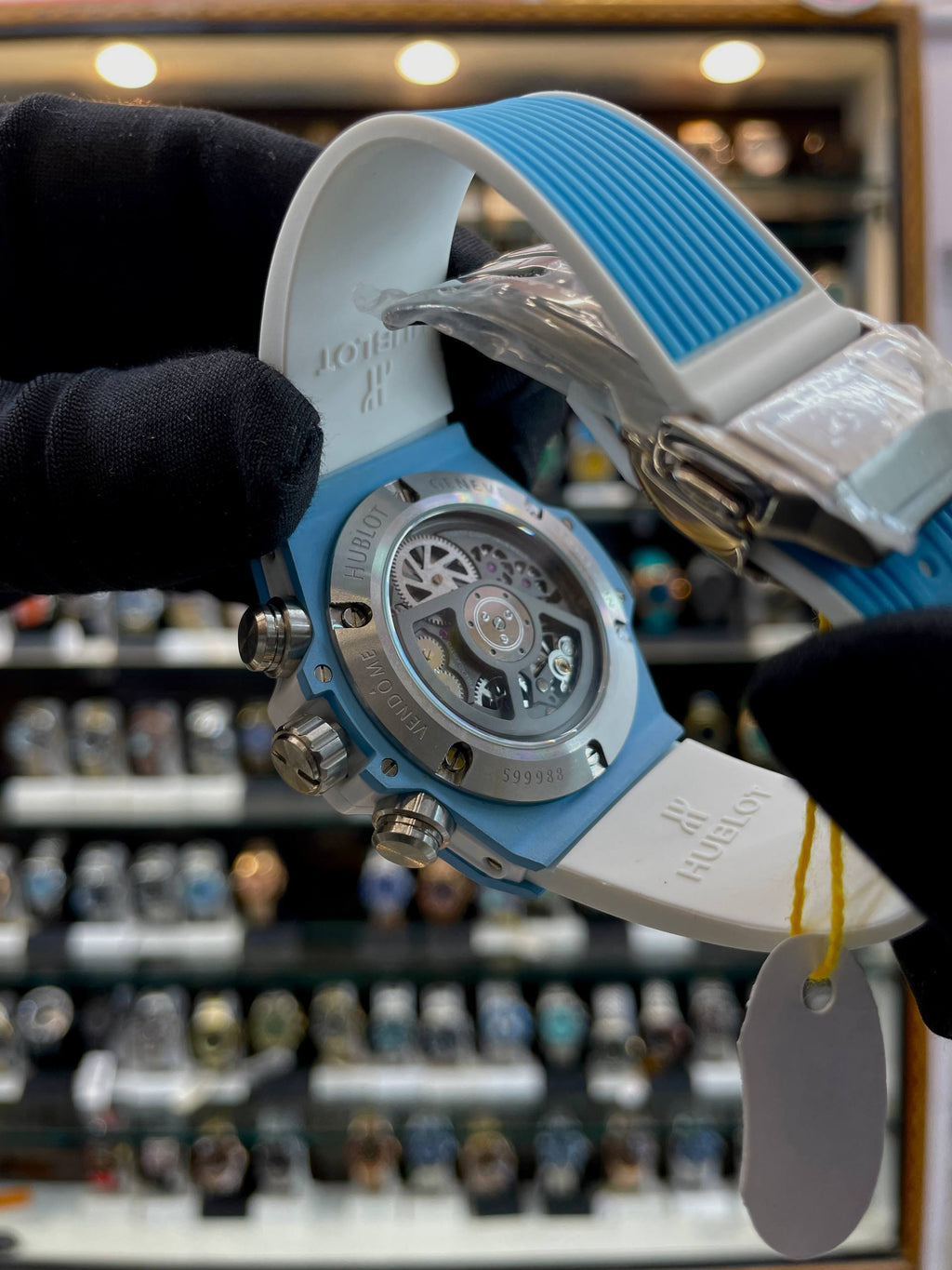 HUBLOT BIG BANG UNICO SKY BLUE,  LIGHT BLUE 🩵 CERAMIC CASE IN MASTER PIECE 🤩