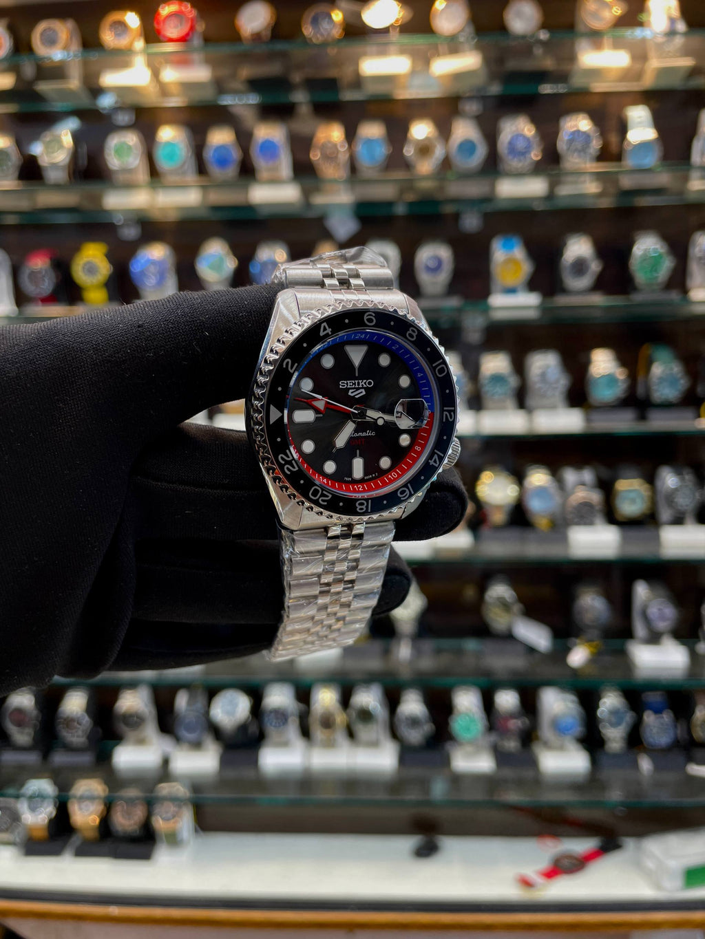 SEIKO SSK035K1 5 SPORTS SKX GMT AUTOMATIC WATCH IN MASTER PIECE 🤩 CHARCOAL