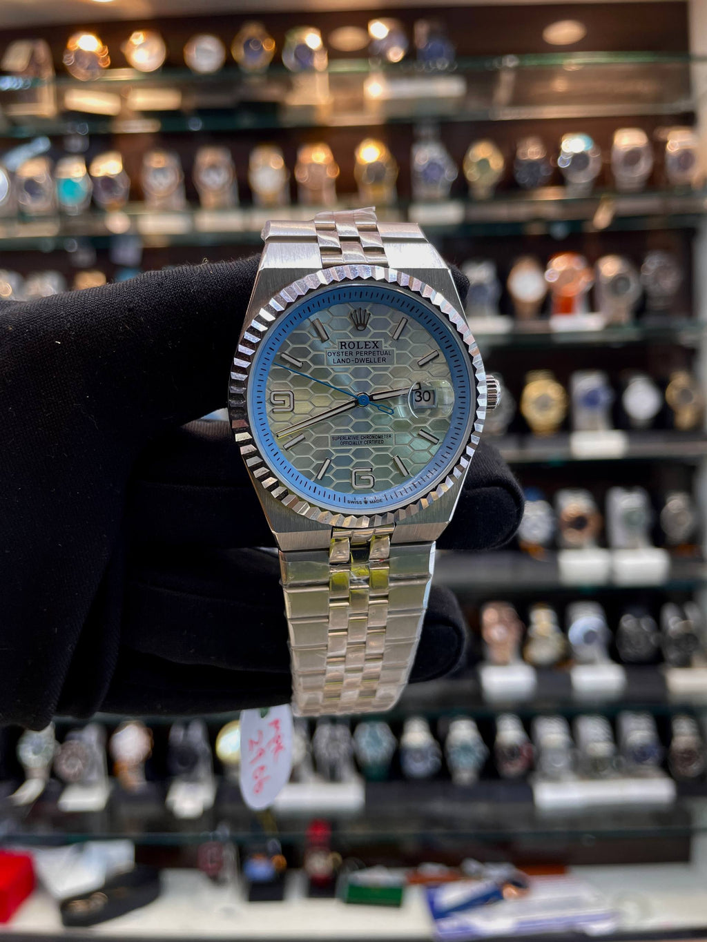ROLEX LAND DWELLER IN AUTOMATIC JAPAN MOVT FOR MENS BLUE 🩵