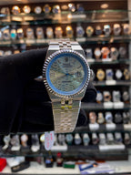 ROLEX LAND DWELLER IN AUTOMATIC JAPAN MOVT FOR MENS BLUE 🩵