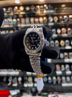 Rolex Datejust black dial automatic watch side view