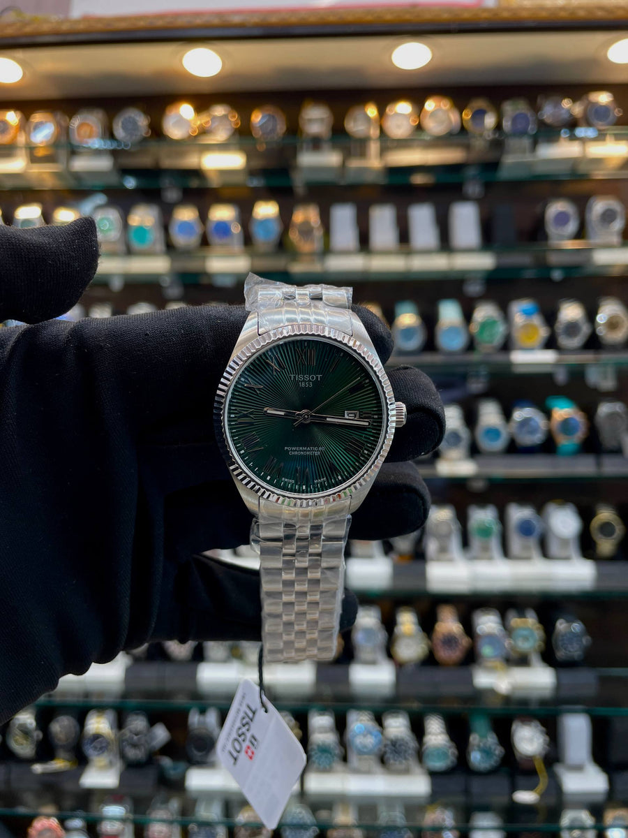 TISSOT BALLADE POWERMATIC 80 COSC WATCH IN MASTER PIECE 🤩 GREEN 💚